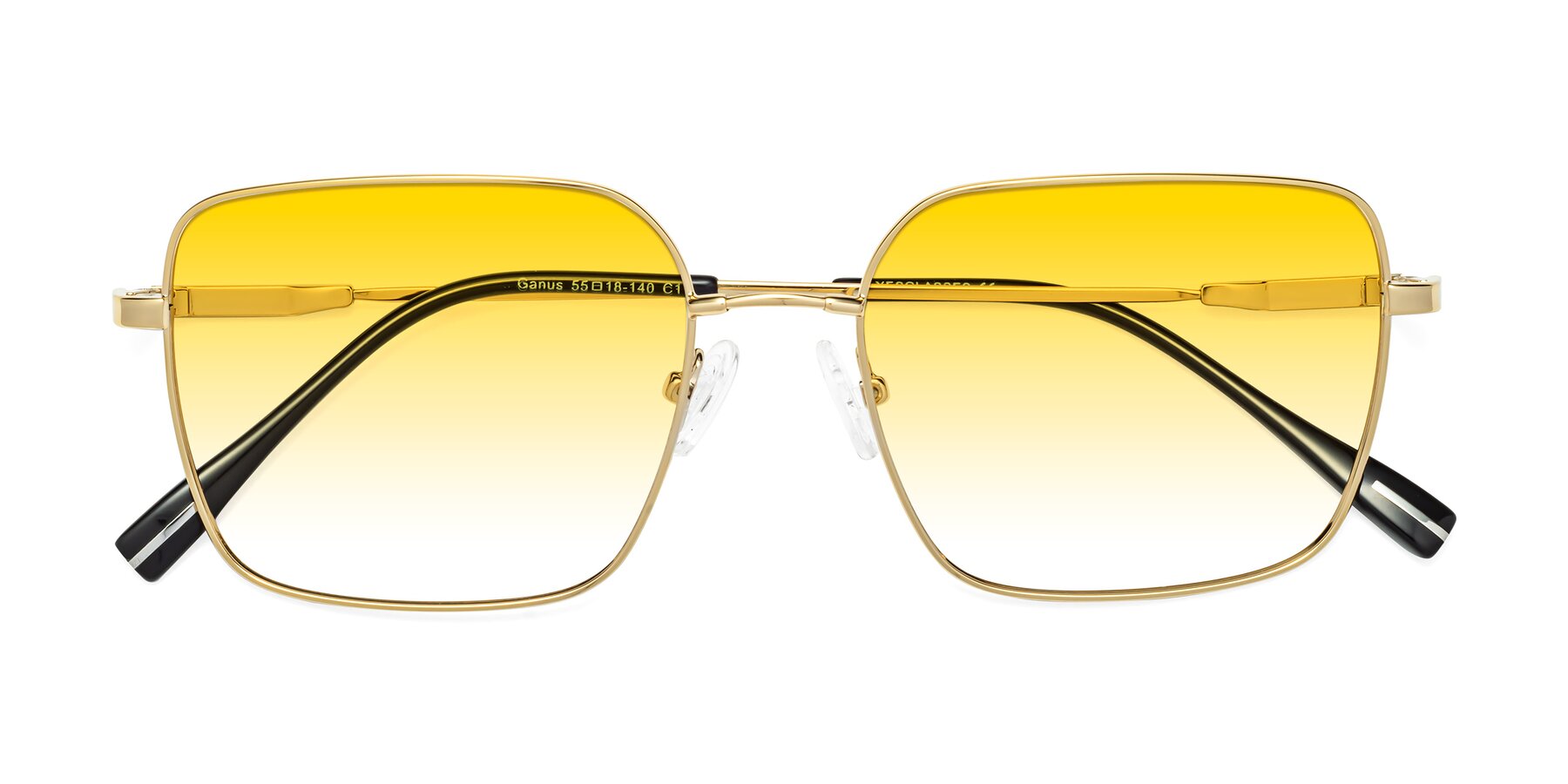 Folded Front of Ganus in Gold with Yellow Gradient Lenses