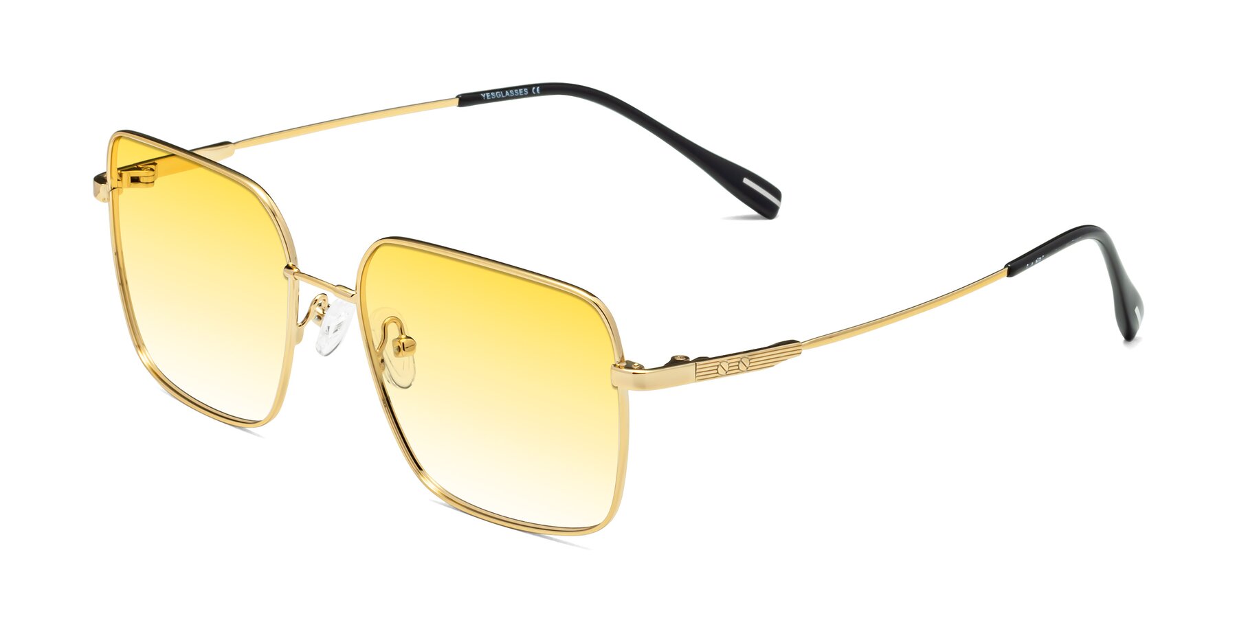 Angle of Ganus in Gold with Yellow Gradient Lenses