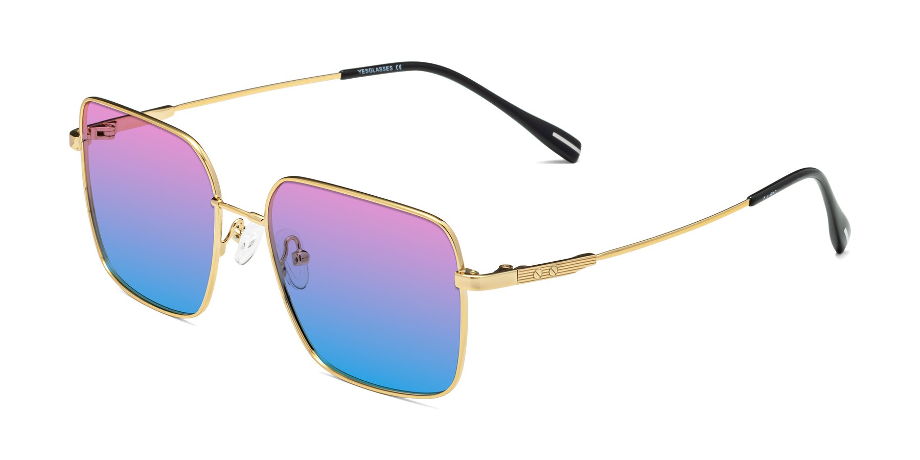 Angle of Ganus in Gold with Pink / Blue Gradient Lenses