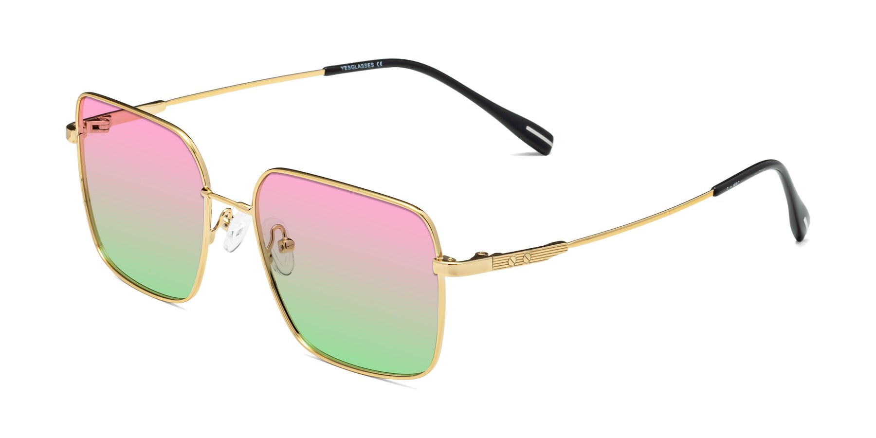 Angle of Ganus in Gold with Pink / Green Gradient Lenses