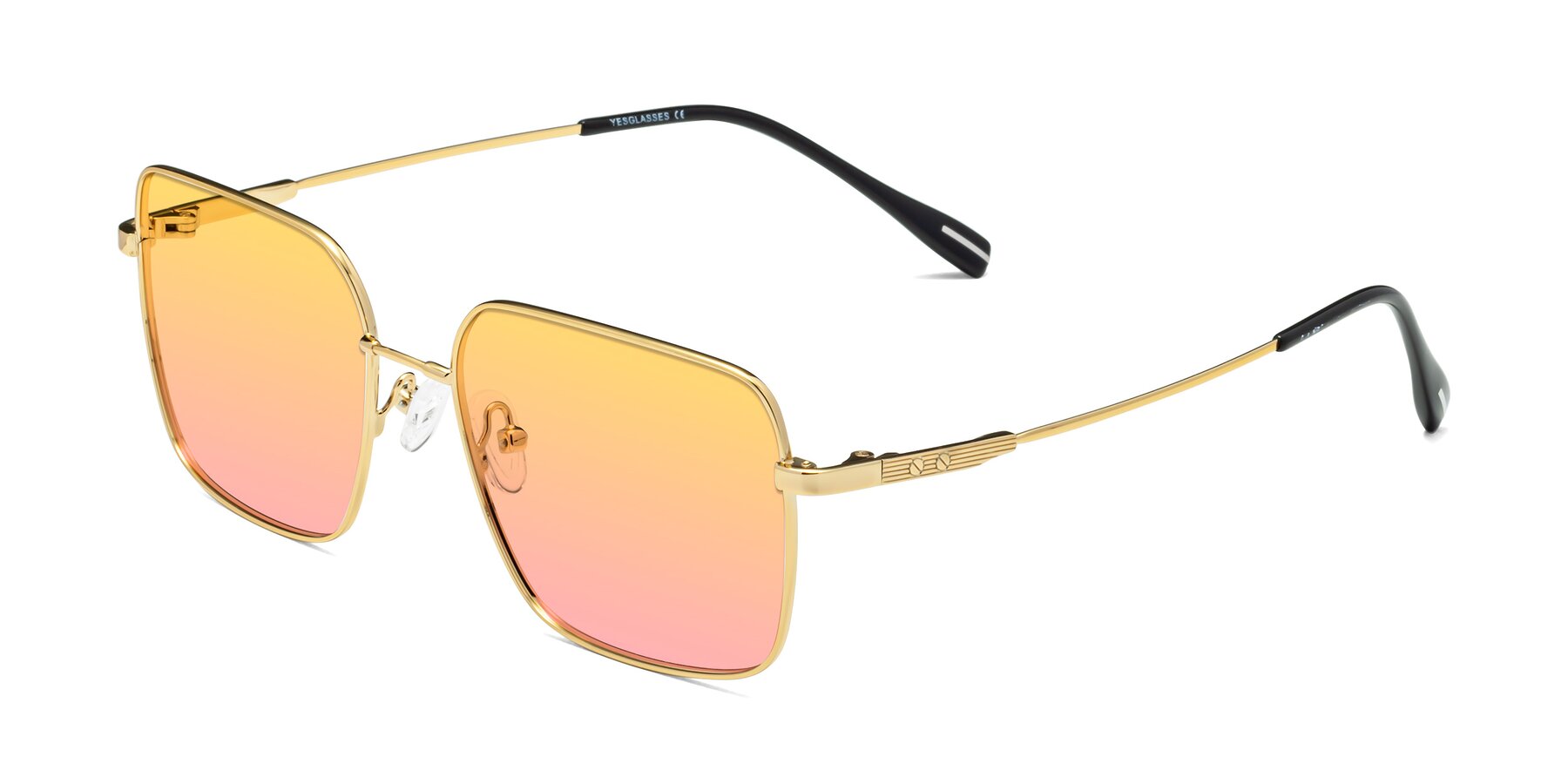 Angle of Ganus in Gold with Yellow / Pink Gradient Lenses