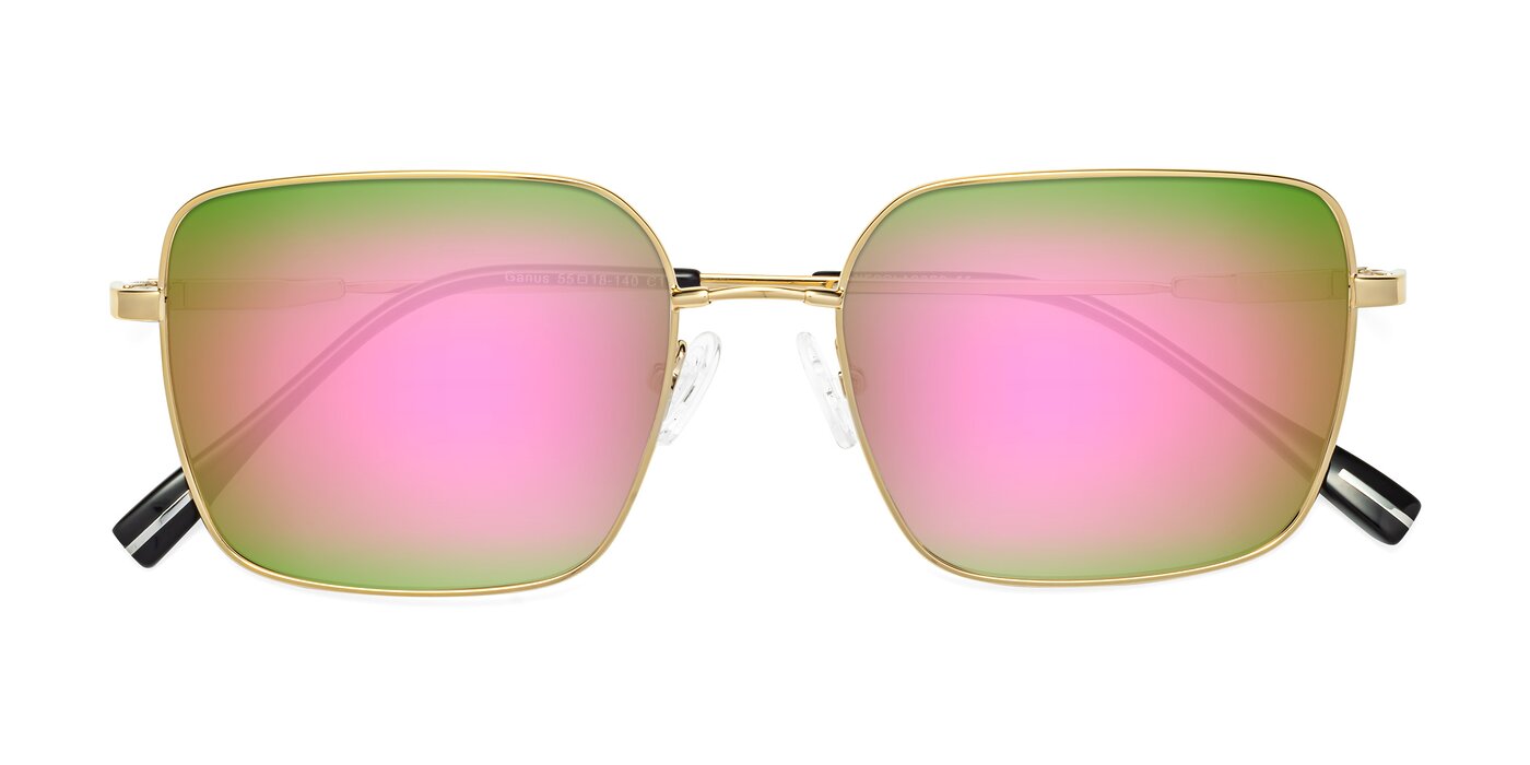 Ganus - Gold Flash Mirrored Sunglasses