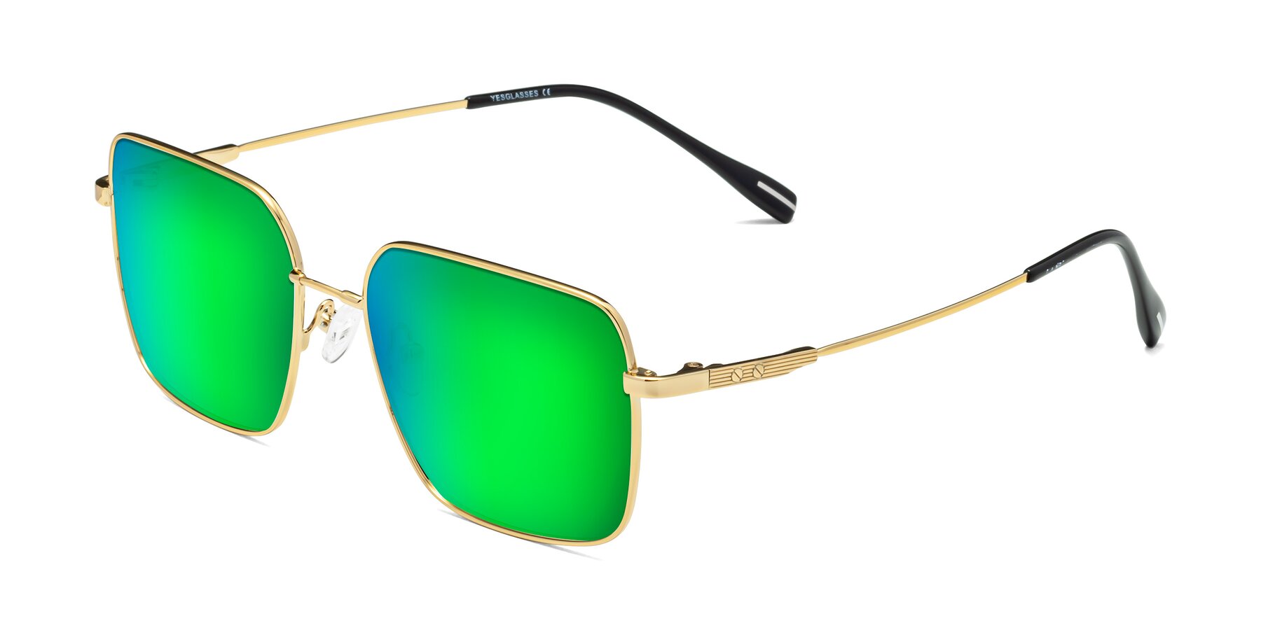 Angle of Ganus in Gold with Green Mirrored Lenses