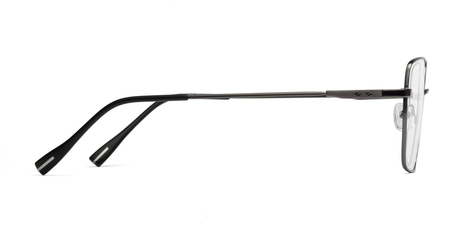 Gunmetal Lightweight Flexible Square Eyeglasses - Ganus