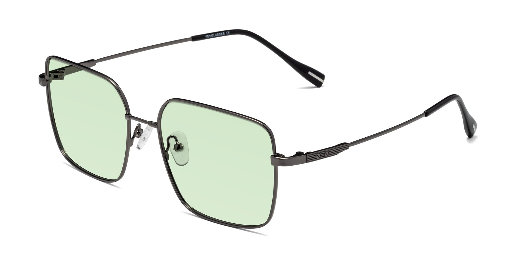 Angle of Ganus in Gunmetal with Light Green Tinted Lenses