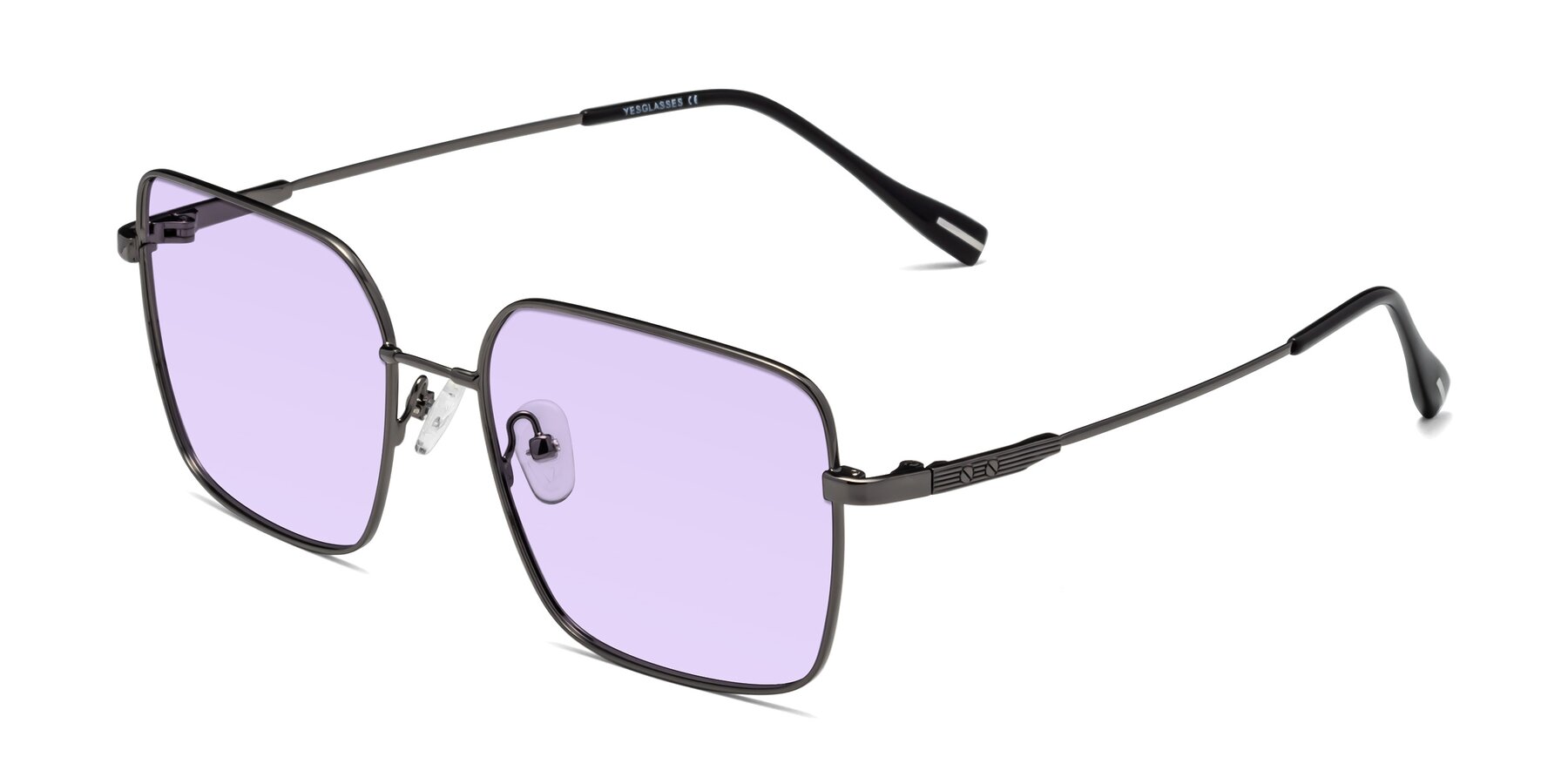 Angle of Ganus in Gunmetal with Light Purple Tinted Lenses