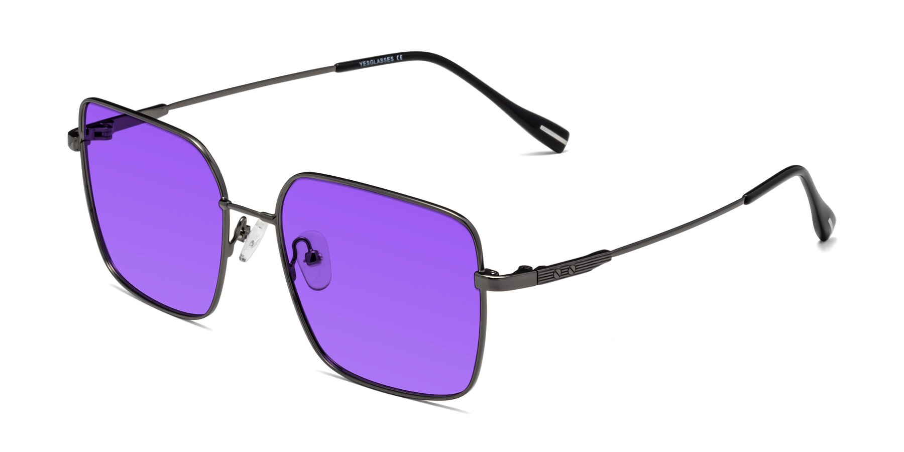 Angle of Ganus in Gunmetal with Purple Tinted Lenses
