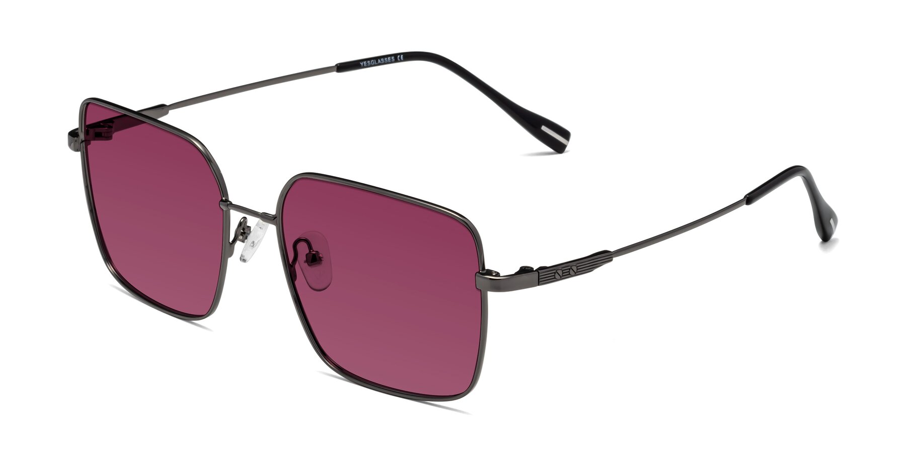 Angle of Ganus in Gunmetal with Wine Tinted Lenses