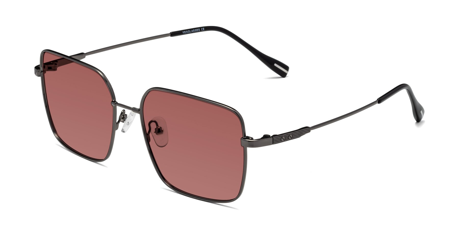 Angle of Ganus in Gunmetal with Garnet Tinted Lenses