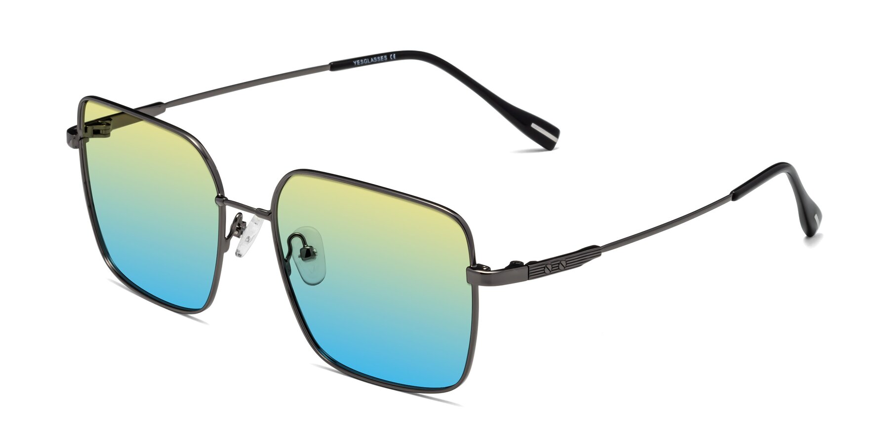 Angle of Ganus in Gunmetal with Yellow / Blue Gradient Lenses