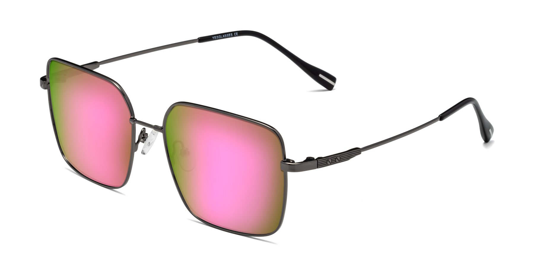 Angle of Ganus in Gunmetal with Pink Mirrored Lenses