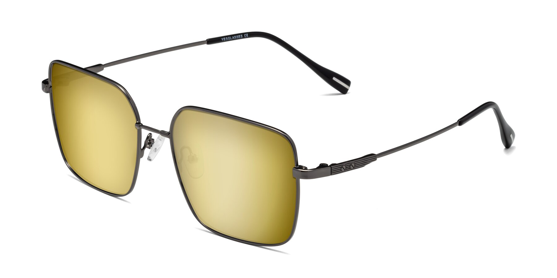 Angle of Ganus in Gunmetal with Gold Mirrored Lenses