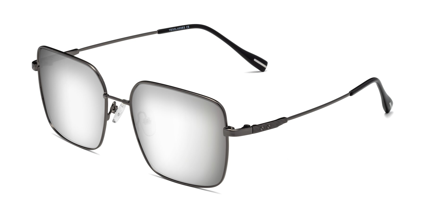 Angle of Ganus in Gunmetal with Silver Mirrored Lenses