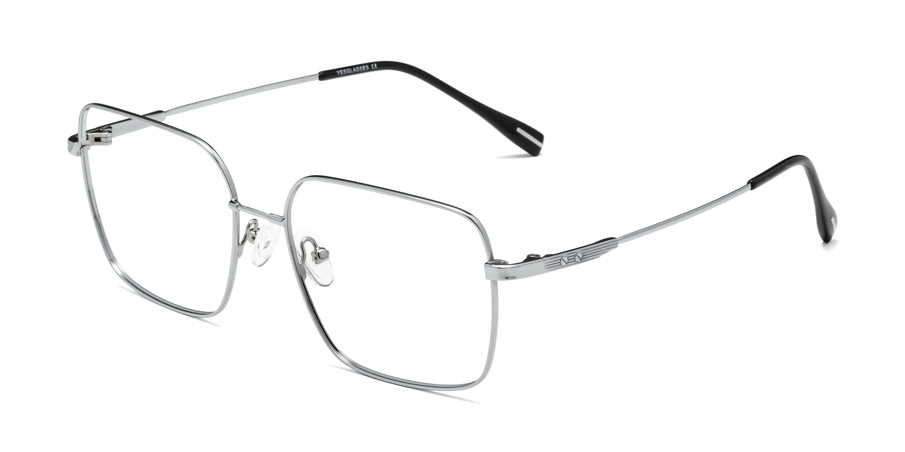 Angle of Ganus in Silver with Clear Eyeglass Lenses
