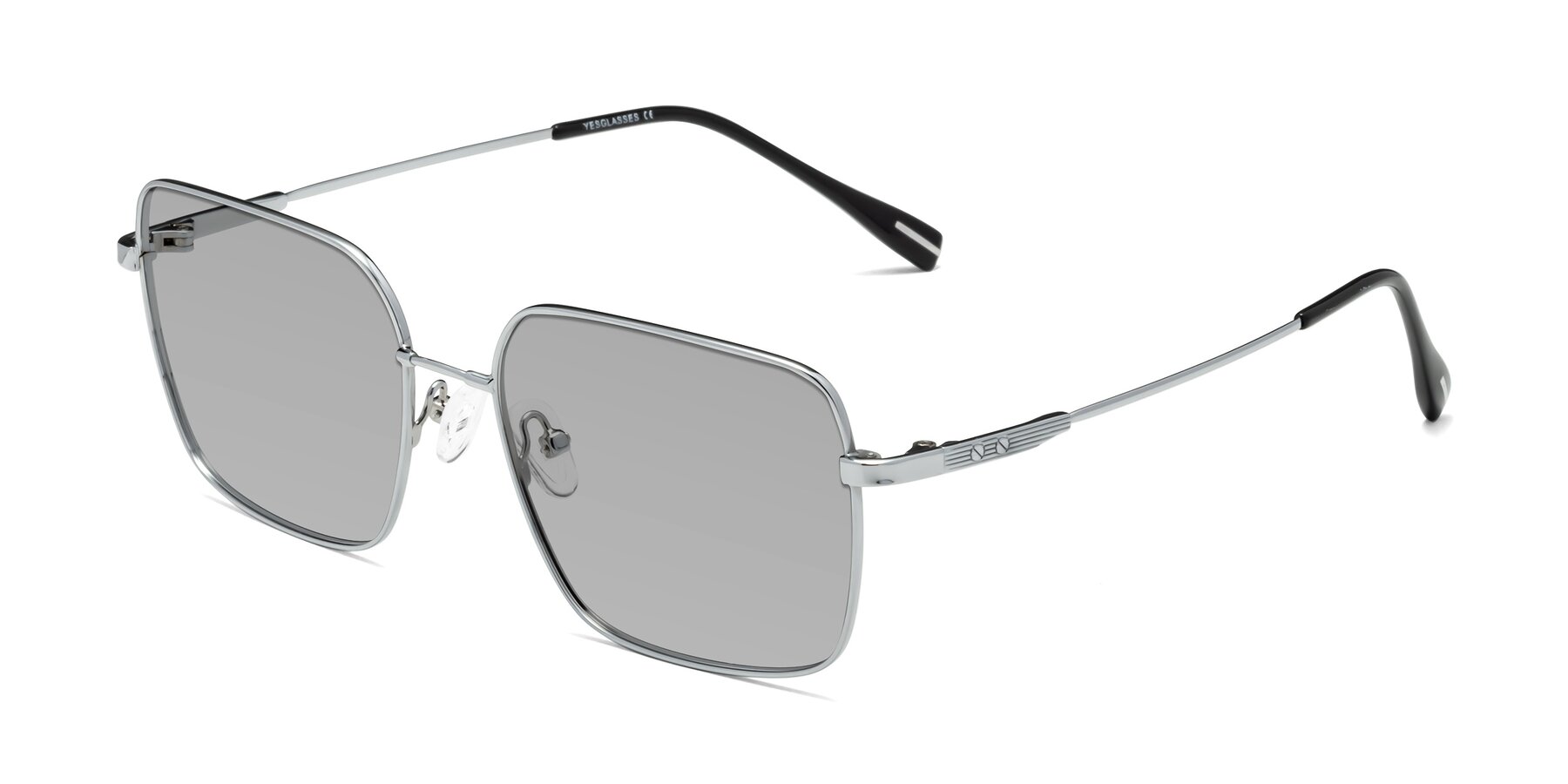 Angle of Ganus in Silver with Light Gray Tinted Lenses