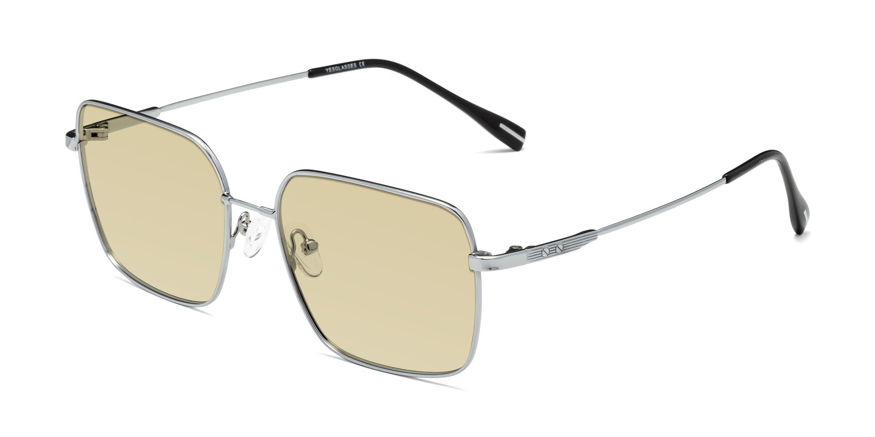 Angle of Ganus in Silver with Light Champagne Tinted Lenses