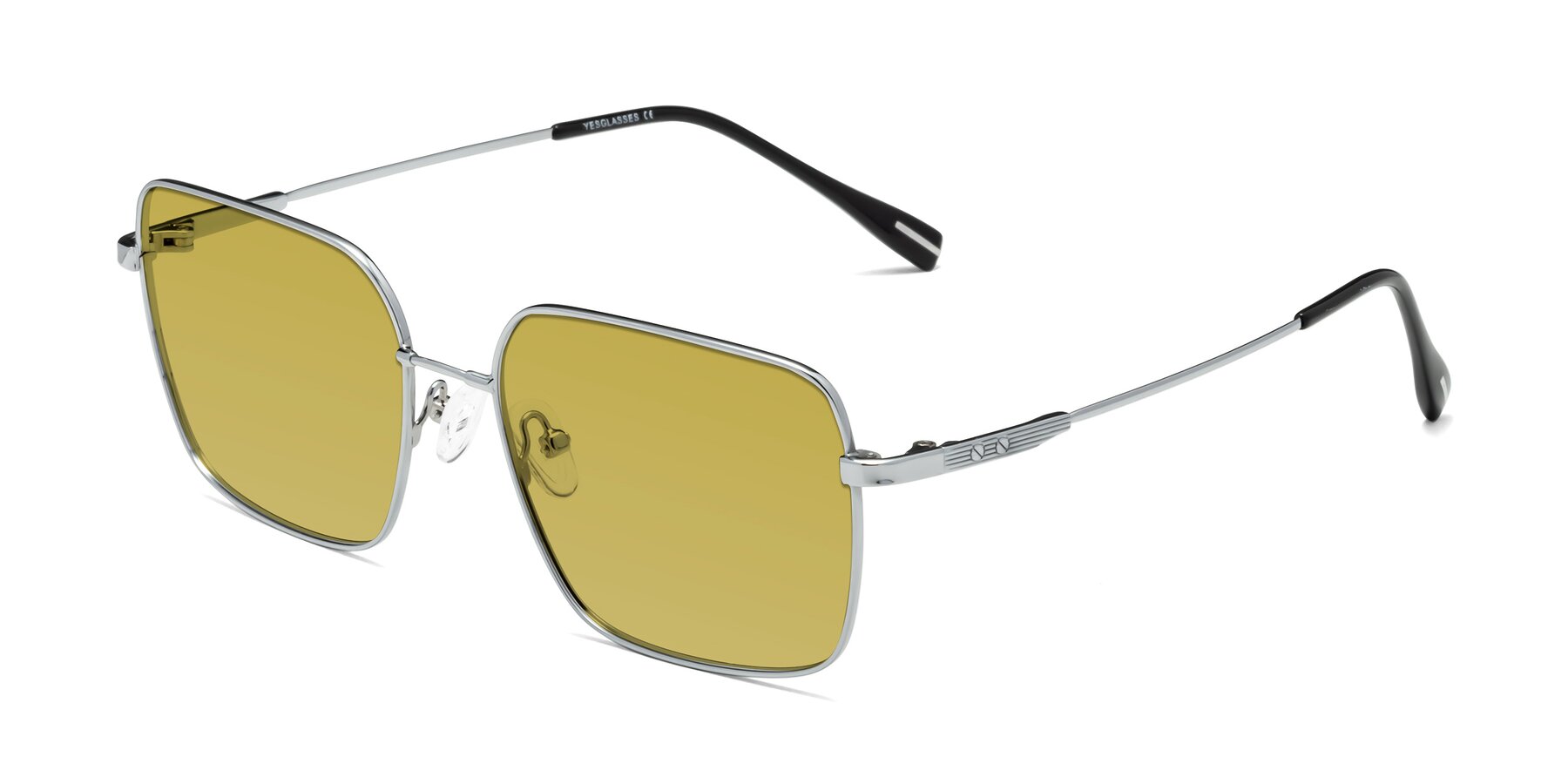Angle of Ganus in Silver with Champagne Tinted Lenses