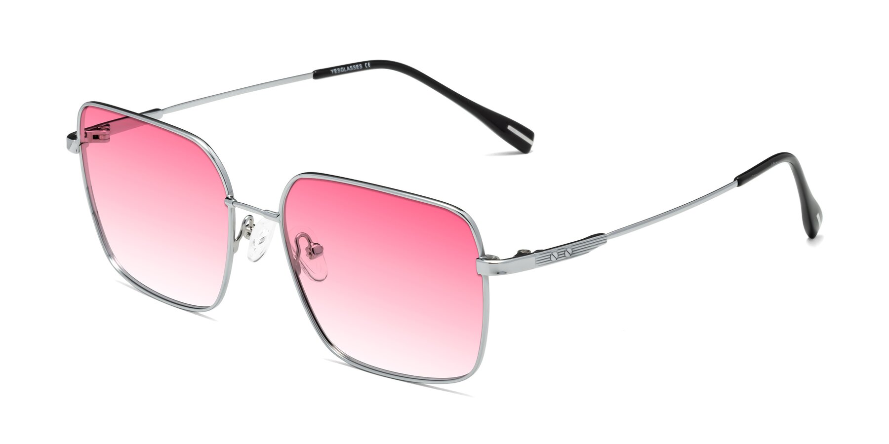 Angle of Ganus in Silver with Pink Gradient Lenses