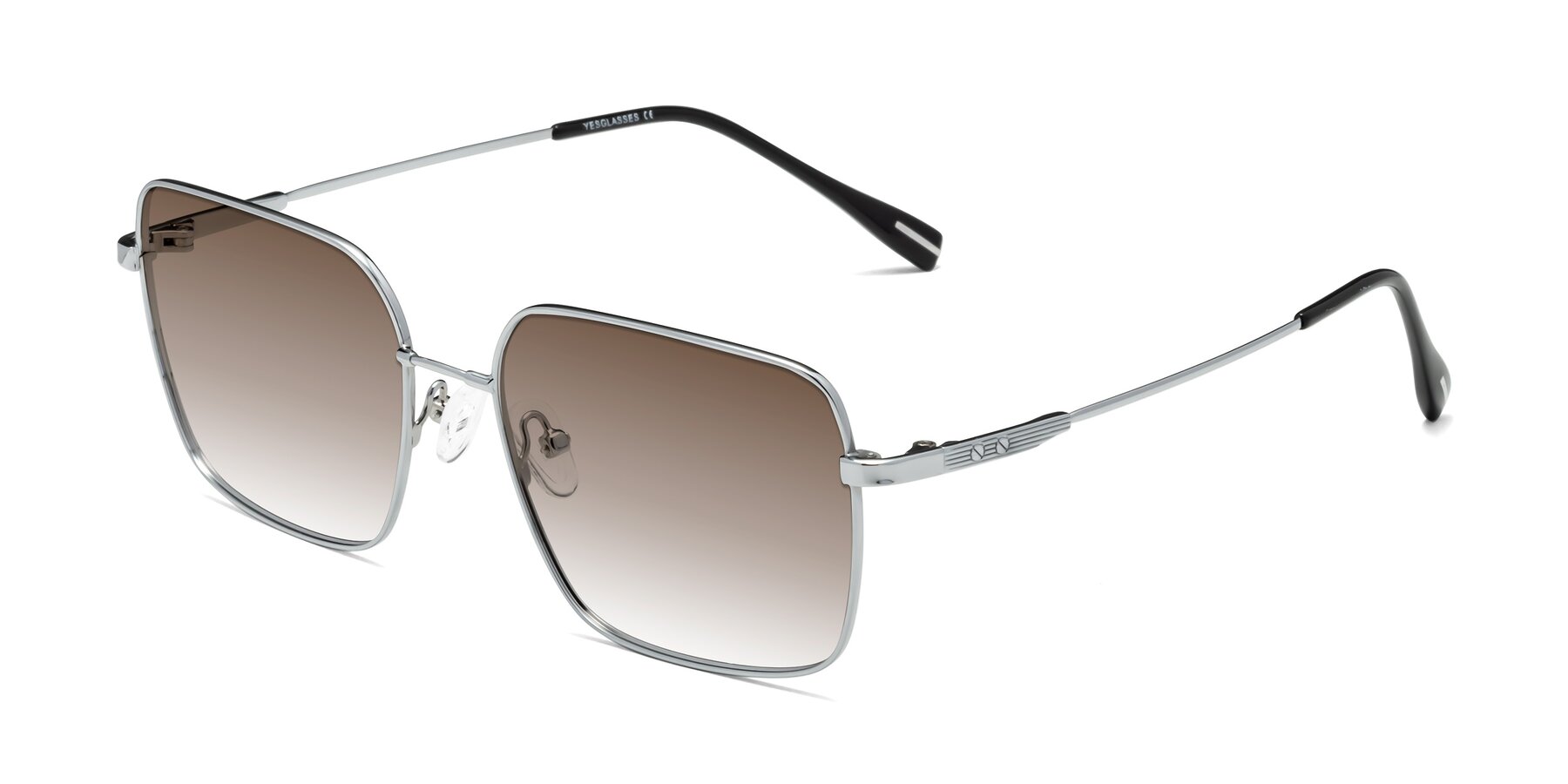 Angle of Ganus in Silver with Brown Gradient Lenses
