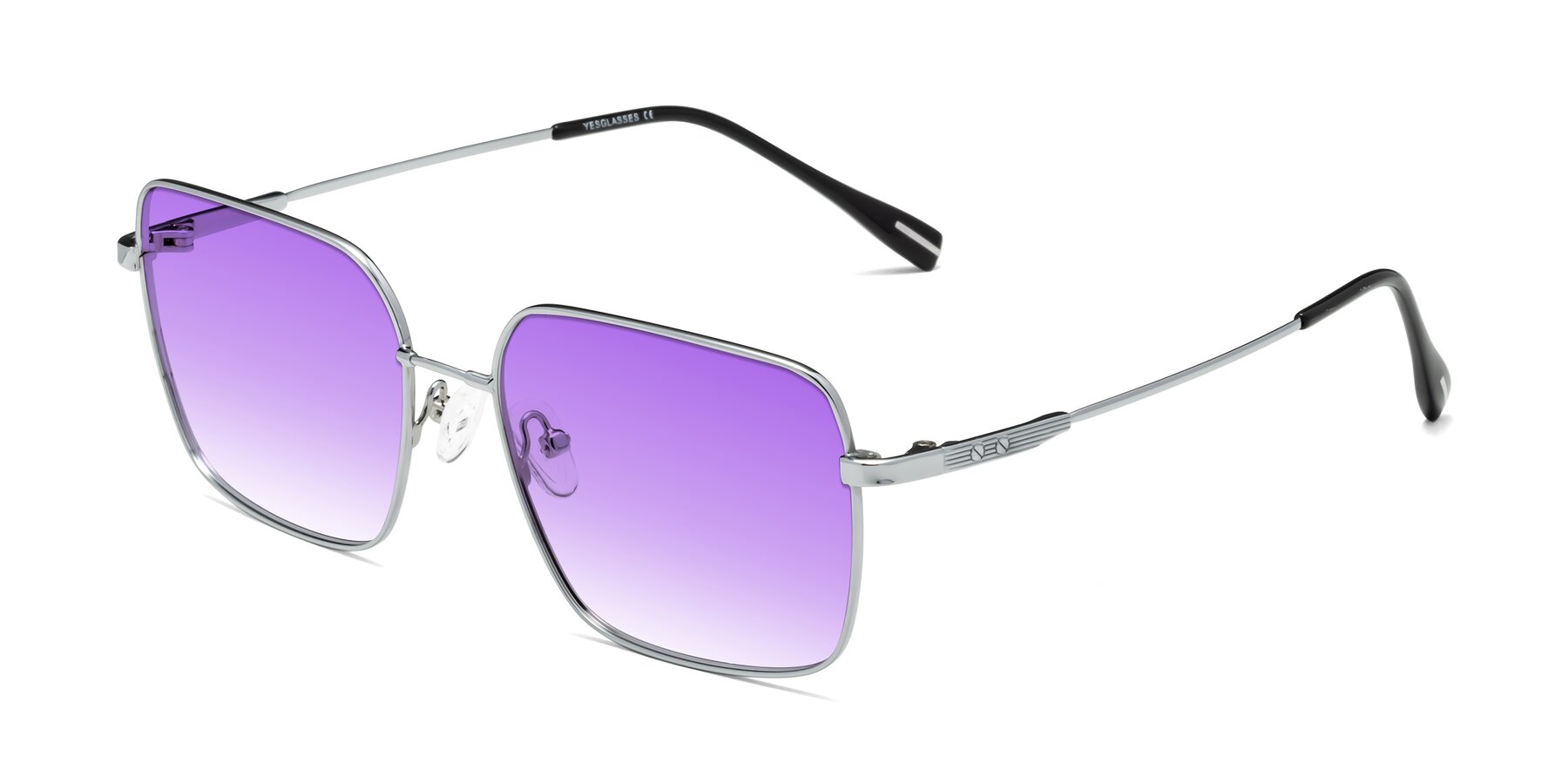 Angle of Ganus in Silver with Purple Gradient Lenses