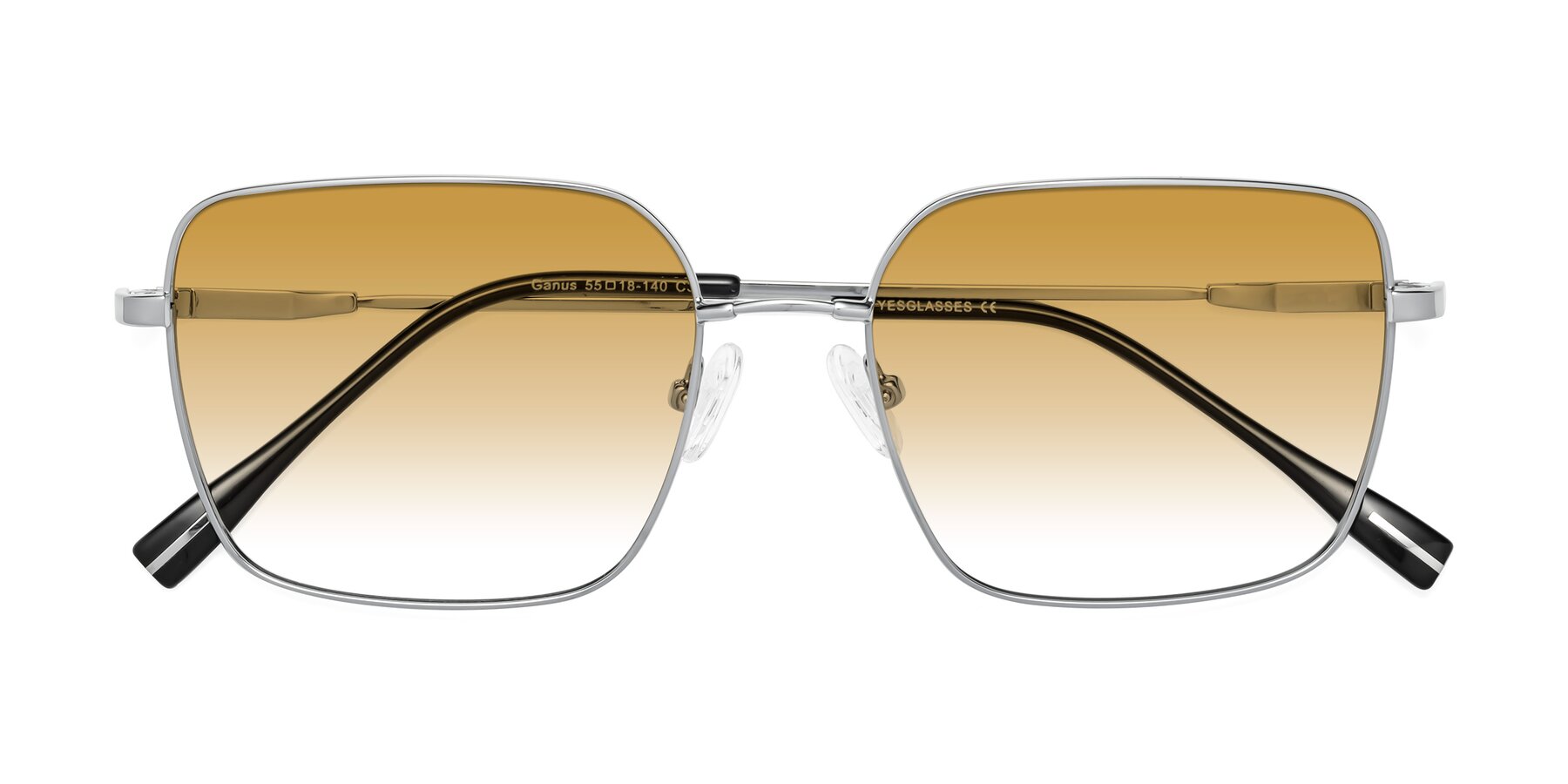 Folded Front of Ganus in Silver with Champagne Gradient Lenses