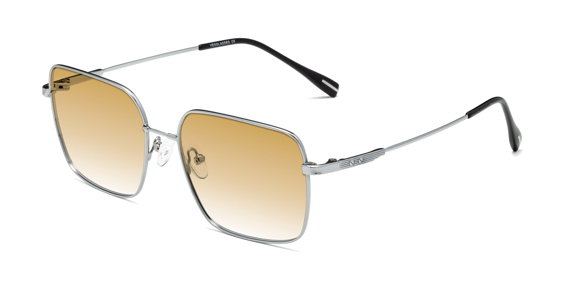 Angle of Ganus in Silver with Champagne Gradient Lenses