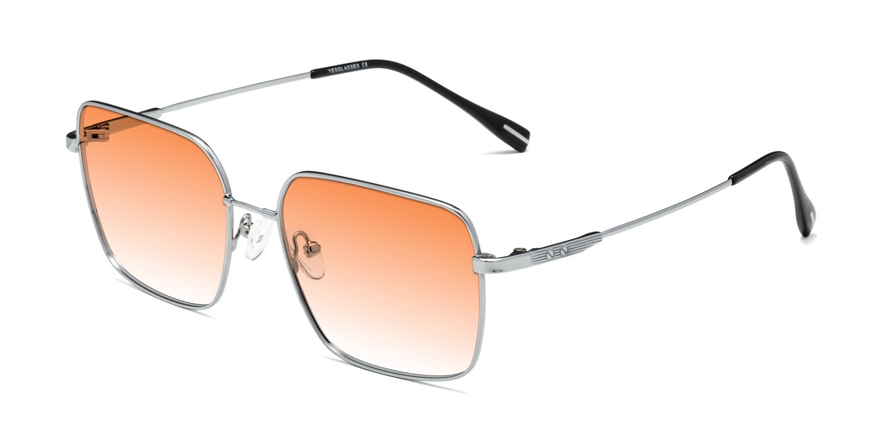 Angle of Ganus in Silver with Orange Gradient Lenses