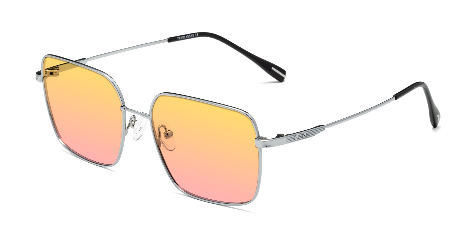 Angle of Ganus in Silver with Yellow / Pink Gradient Lenses