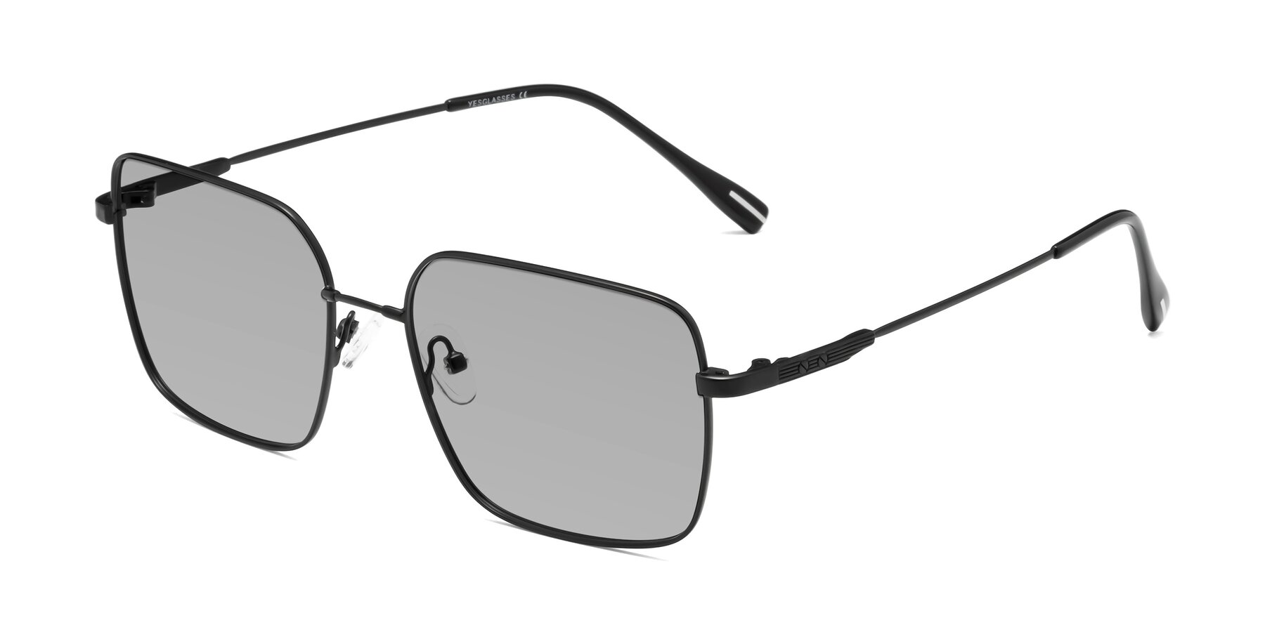 Angle of Ganus in Black with Light Gray Tinted Lenses