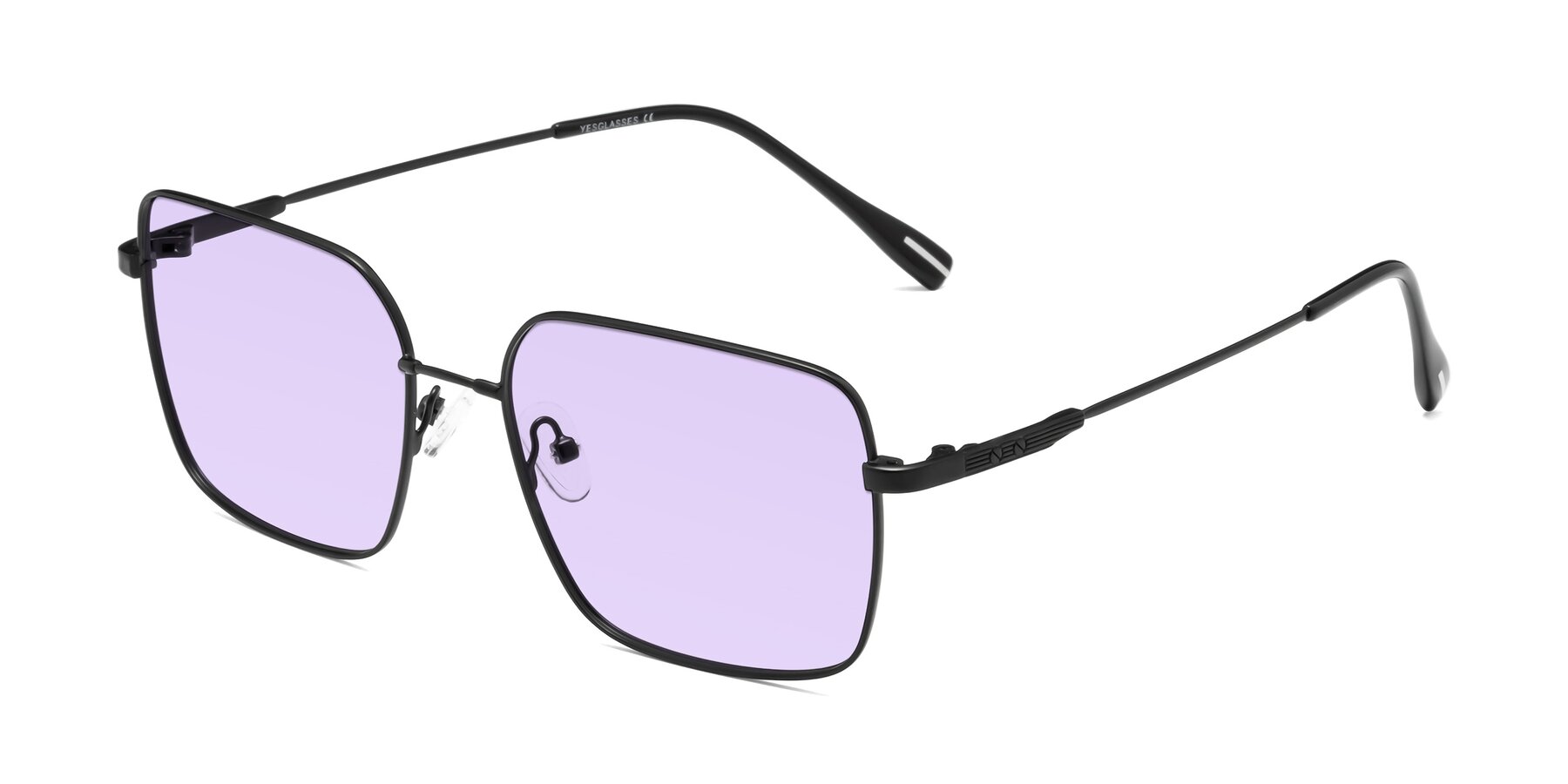 Angle of Ganus in Black with Light Purple Tinted Lenses