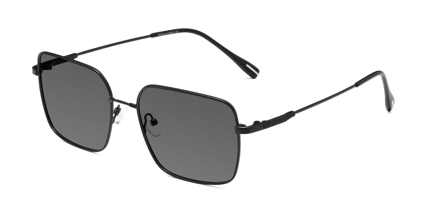 Angle of Ganus in Black with Medium Gray Tinted Lenses
