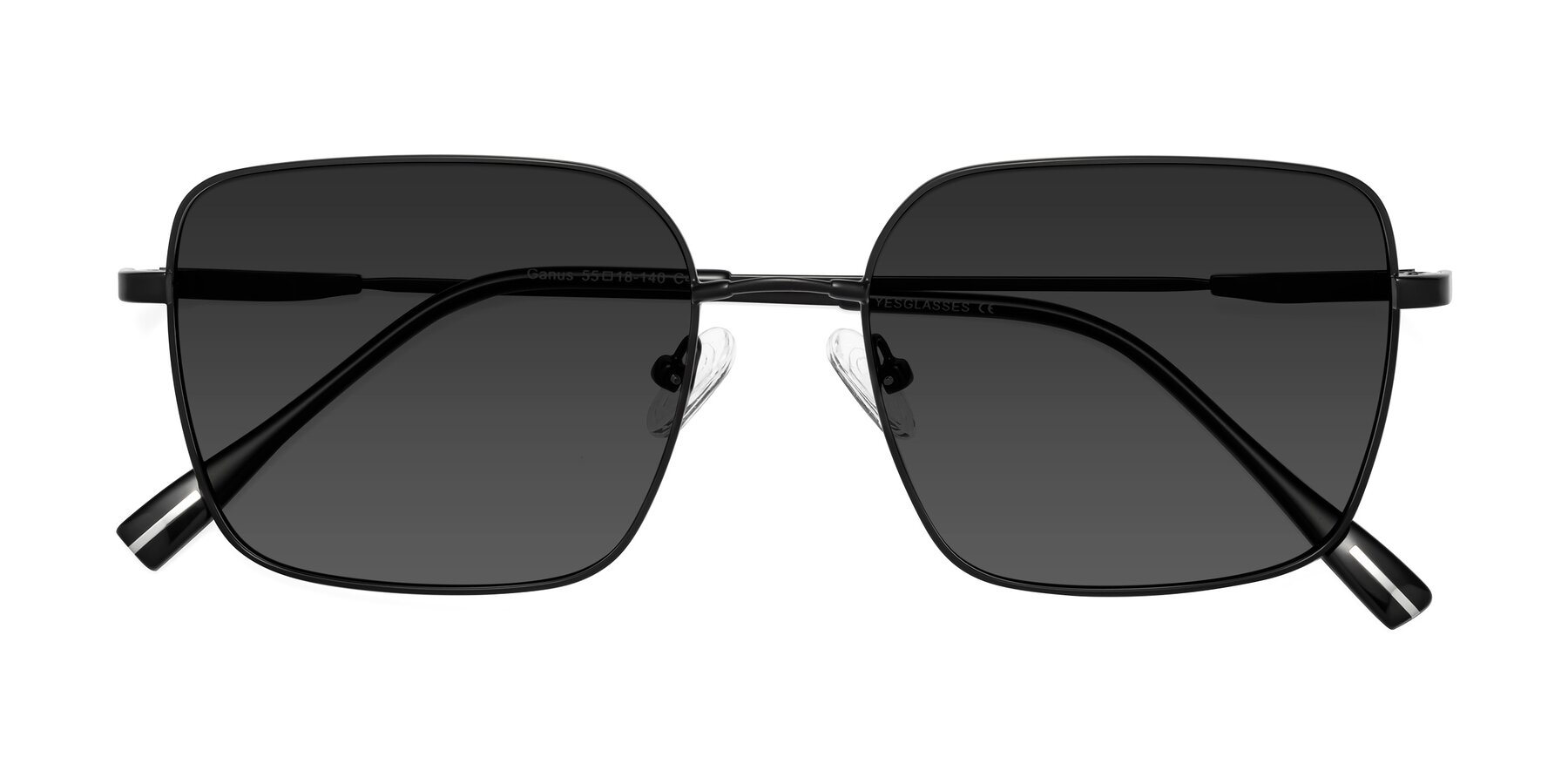 Folded Front of Ganus in Black with Gray Tinted Lenses