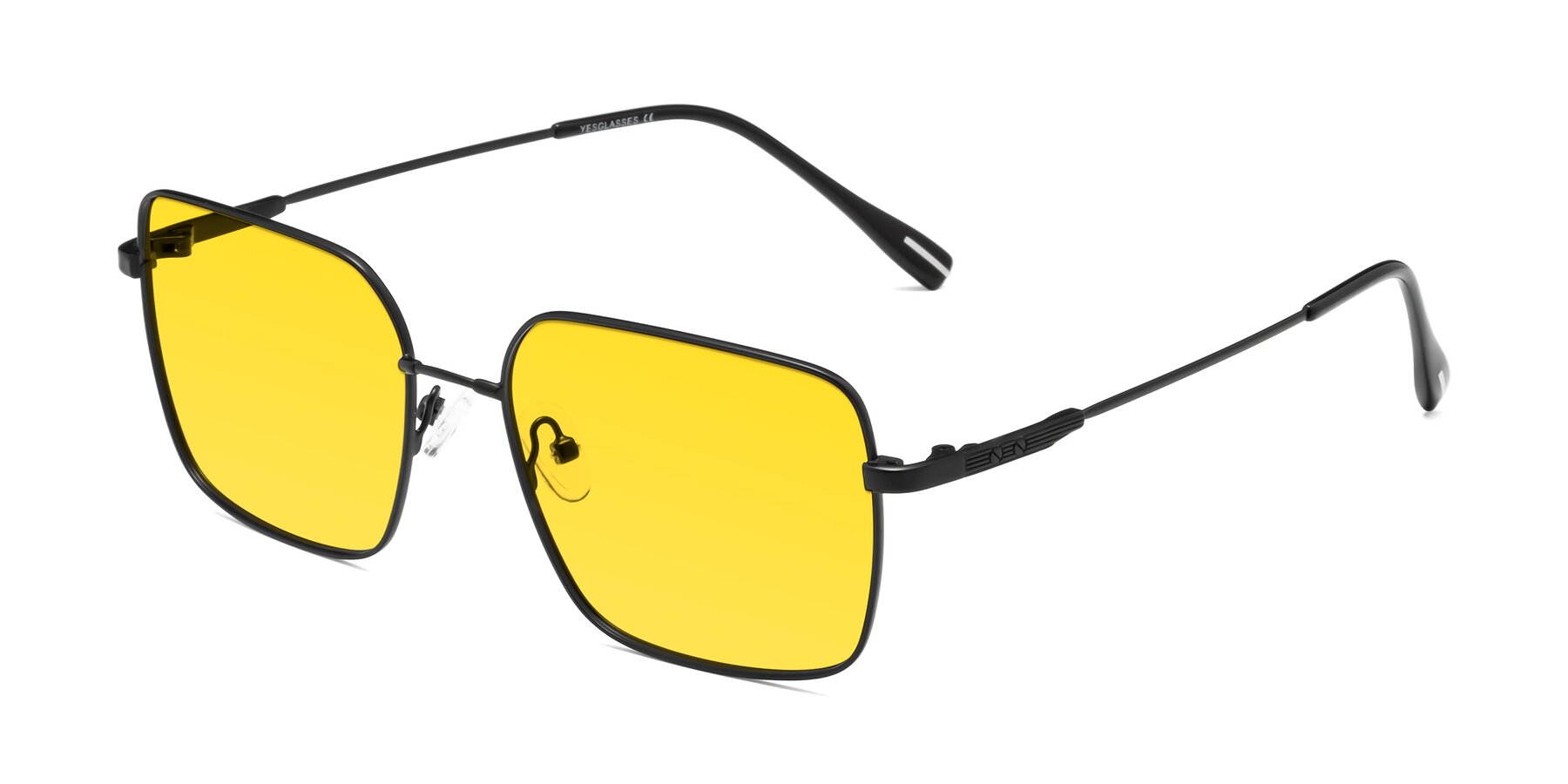 Angle of Ganus in Black with Yellow Tinted Lenses
