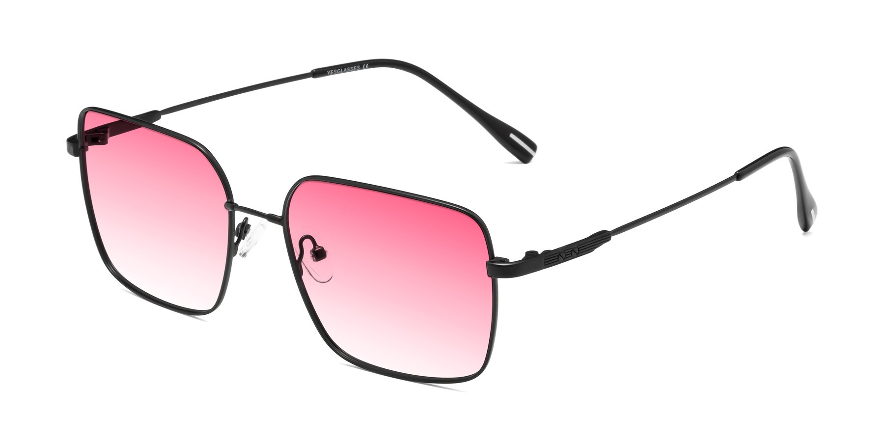 Angle of Ganus in Black with Pink Gradient Lenses