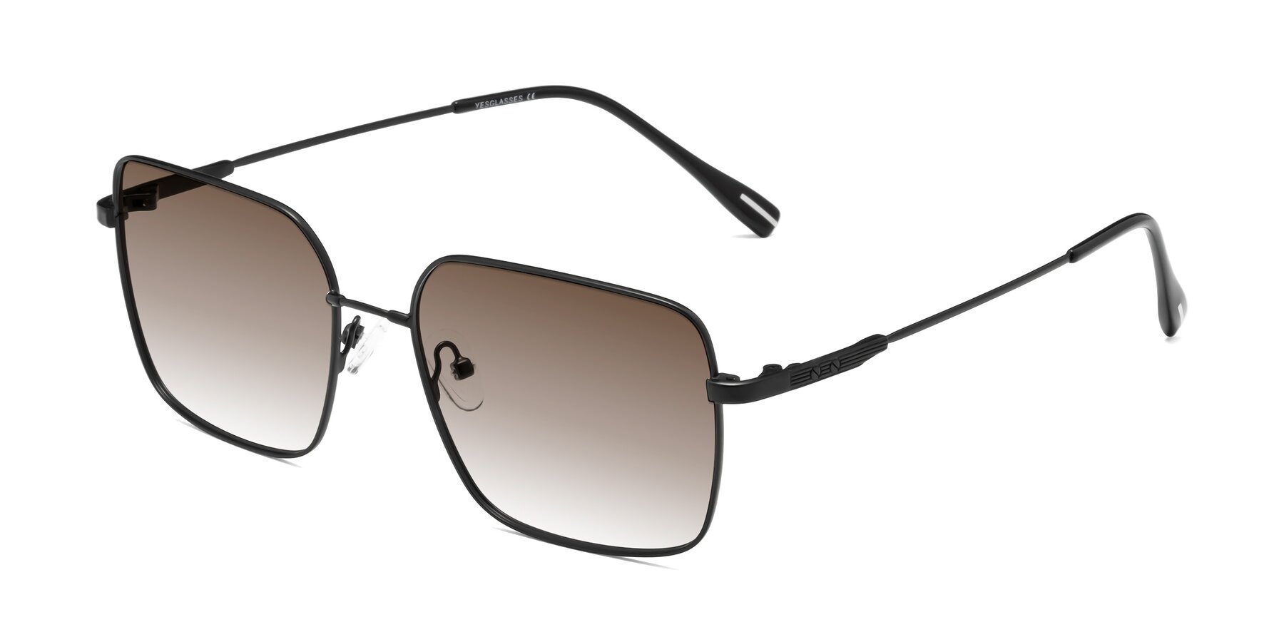 Angle of Ganus in Black with Brown Gradient Lenses