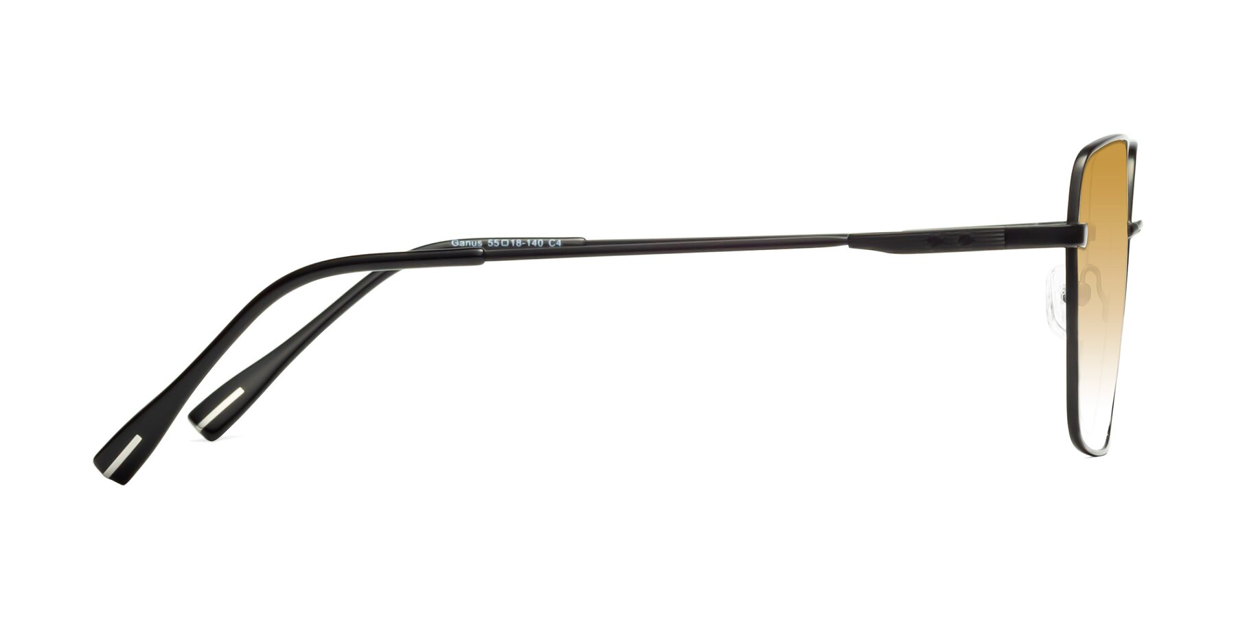 Side of Ganus in Black with Champagne Gradient Lenses
