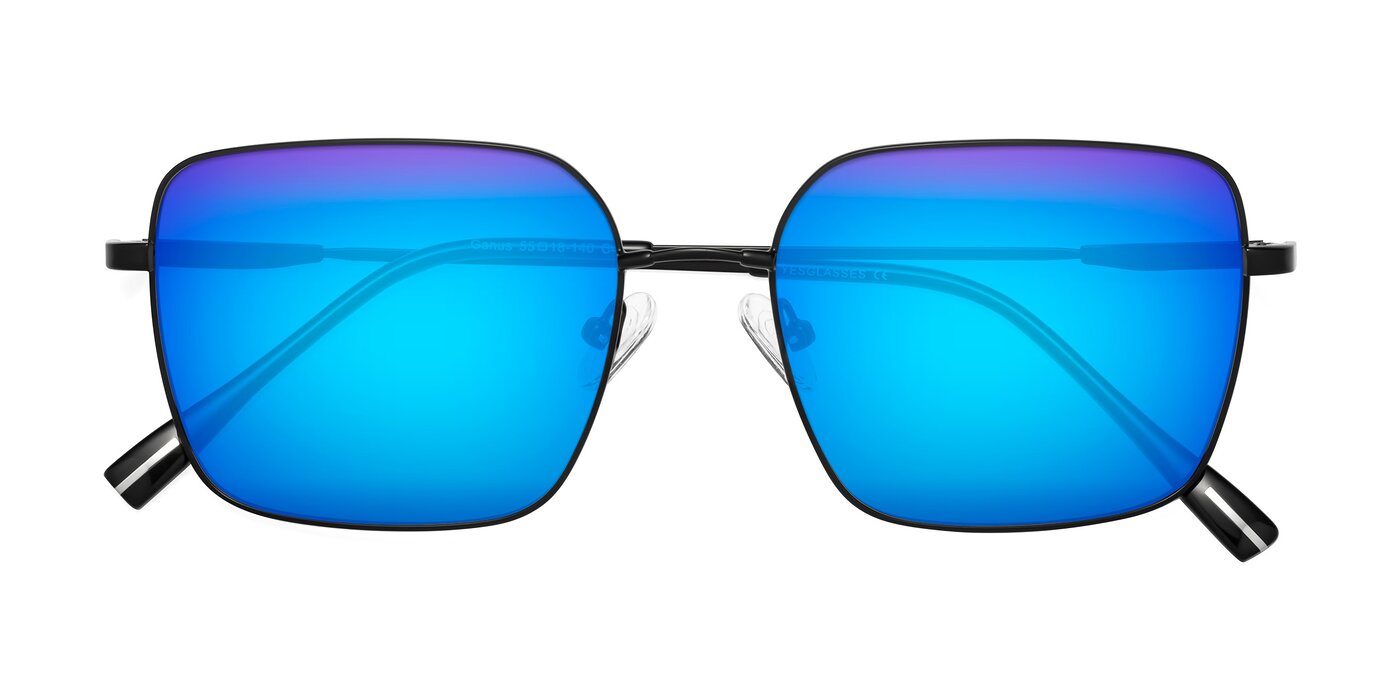 Ganus - Black Flash Mirrored Sunglasses