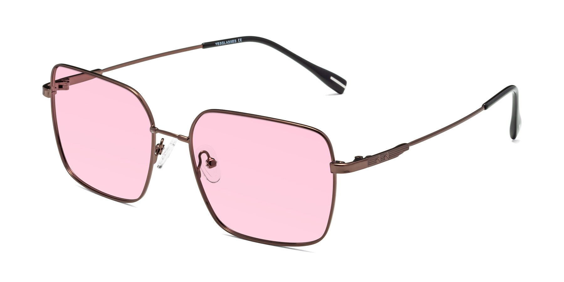 Angle of Ganus in Coffee with Light Pink Tinted Lenses