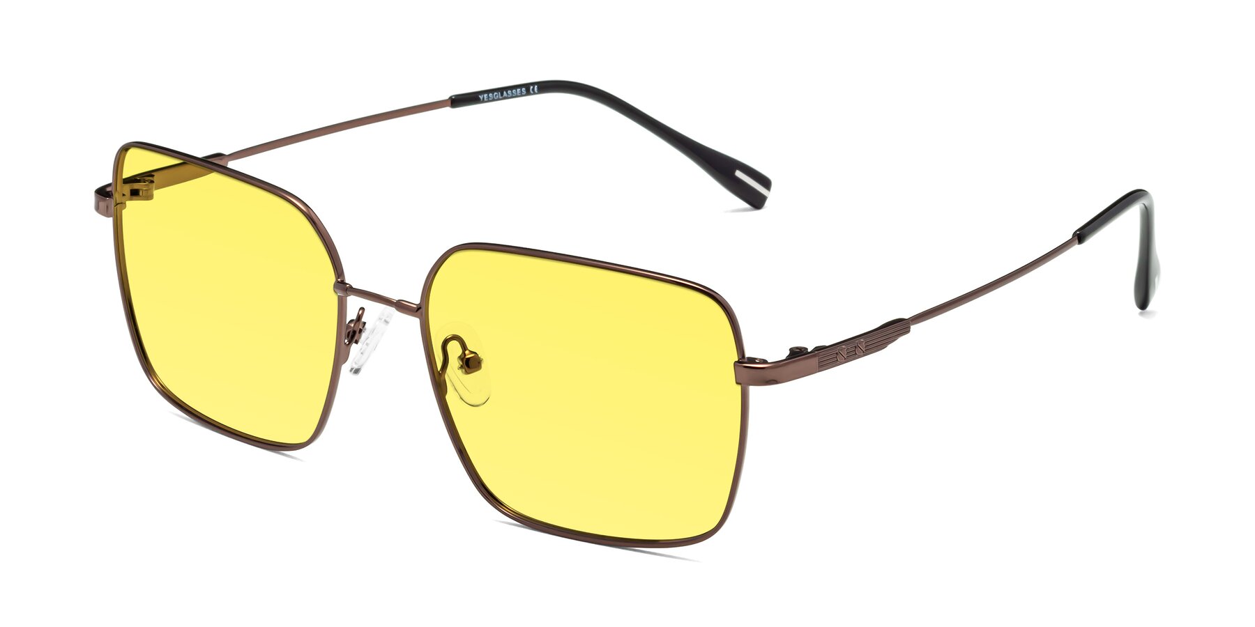 Angle of Ganus in Coffee with Medium Yellow Tinted Lenses