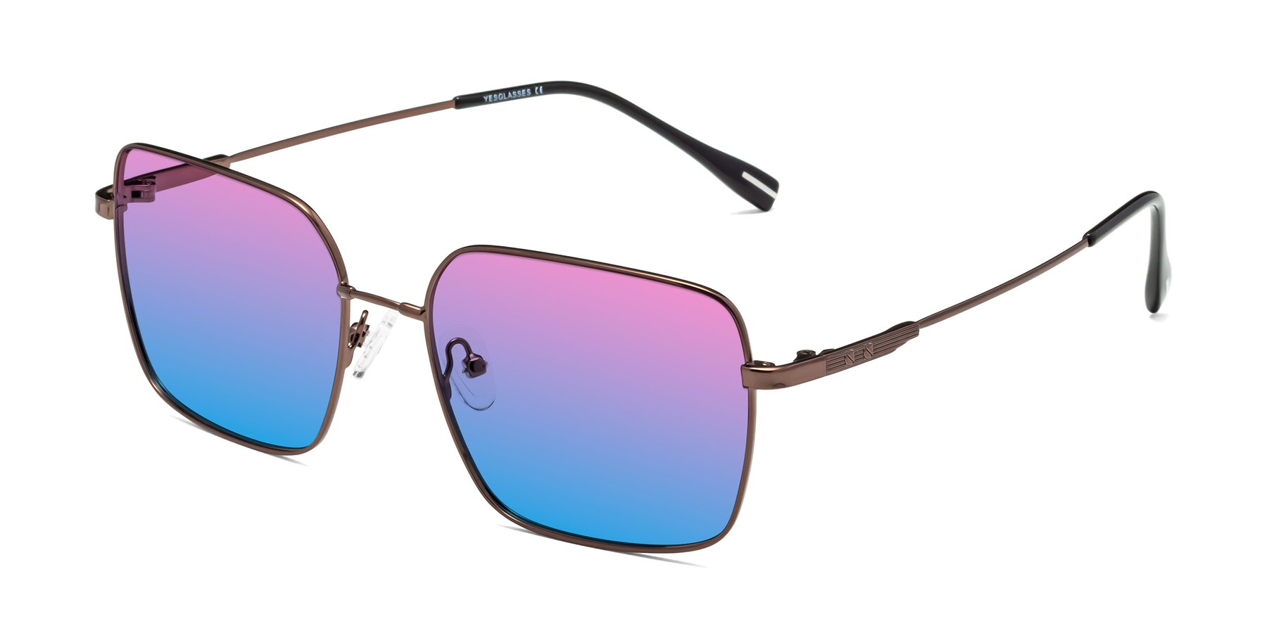 Angle of Ganus in Coffee with Pink / Blue Gradient Lenses