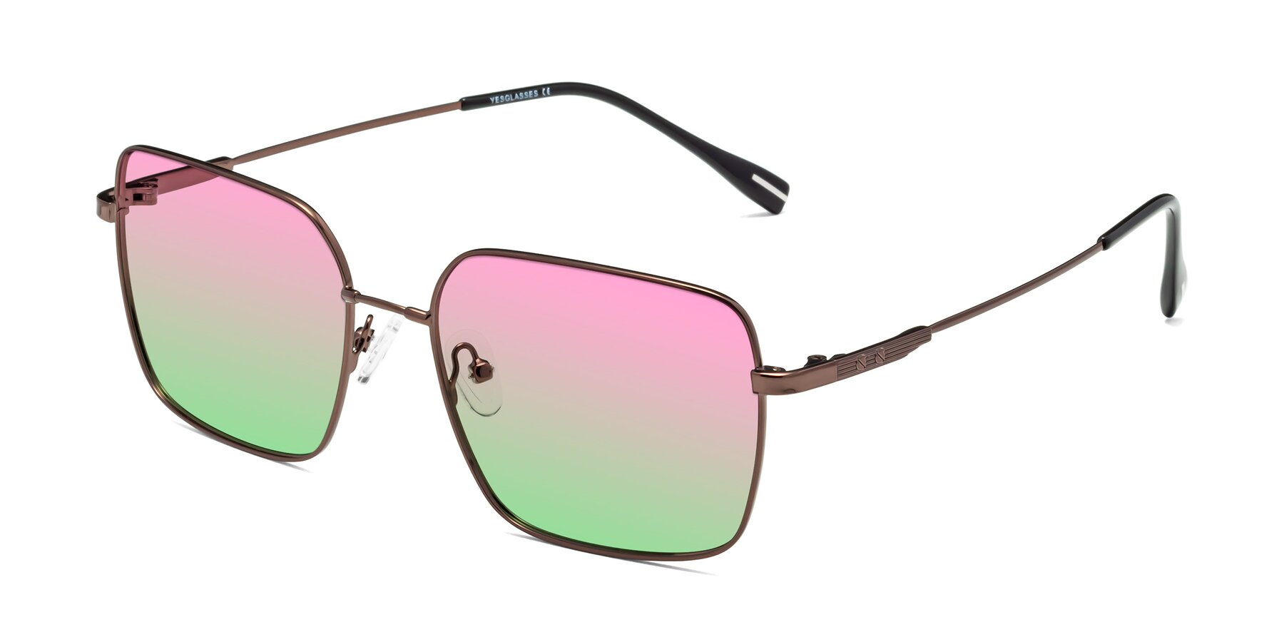 Angle of Ganus in Coffee with Pink / Green Gradient Lenses