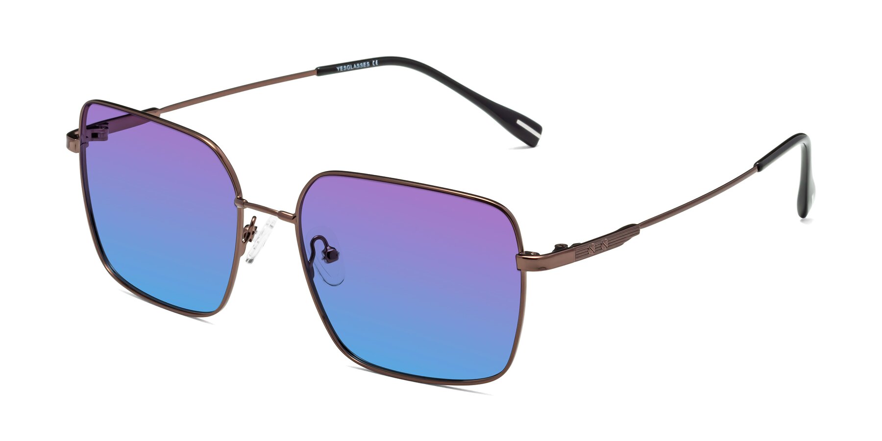 Angle of Ganus in Coffee with Purple / Blue Gradient Lenses