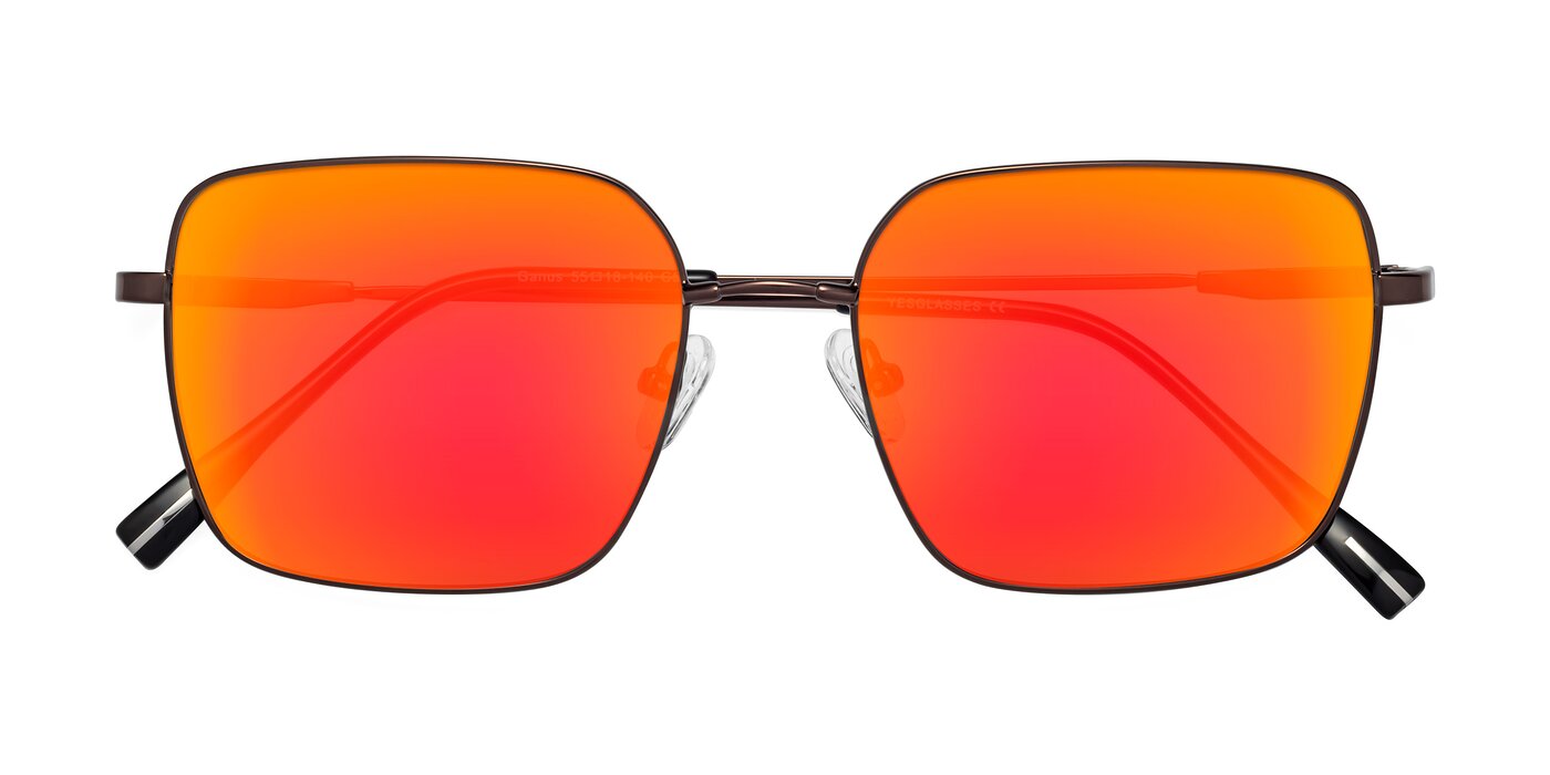 Ganus - Coffee Flash Mirrored Sunglasses