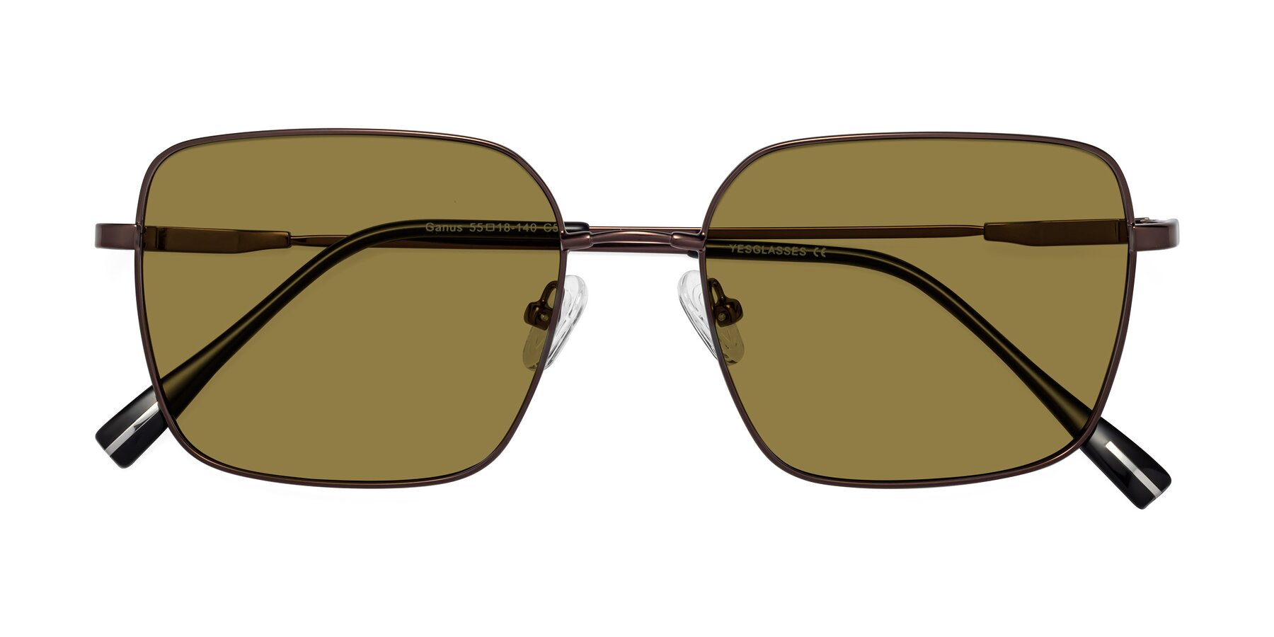 Folded Front of Ganus in Coffee with Brown Polarized Lenses