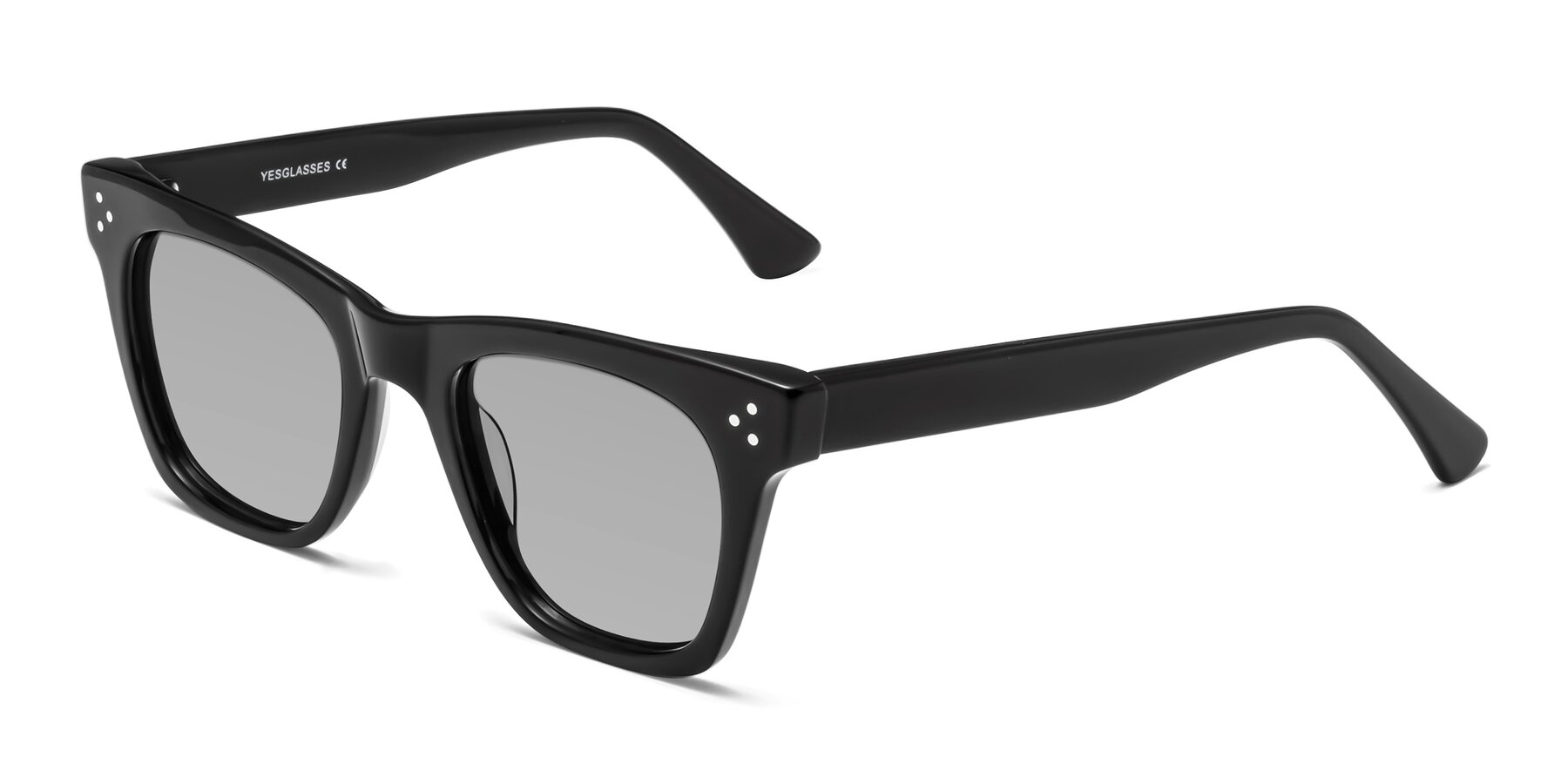 Angle of Soza in Black with Light Gray Tinted Lenses