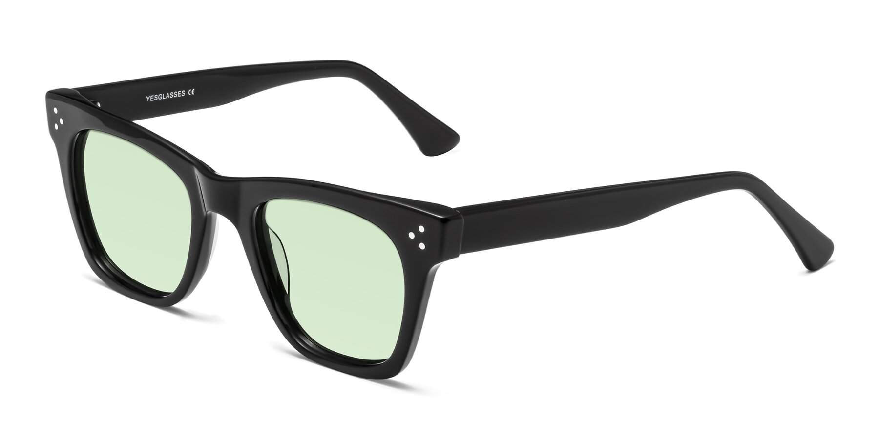 Angle of Soza in Black with Light Green Tinted Lenses
