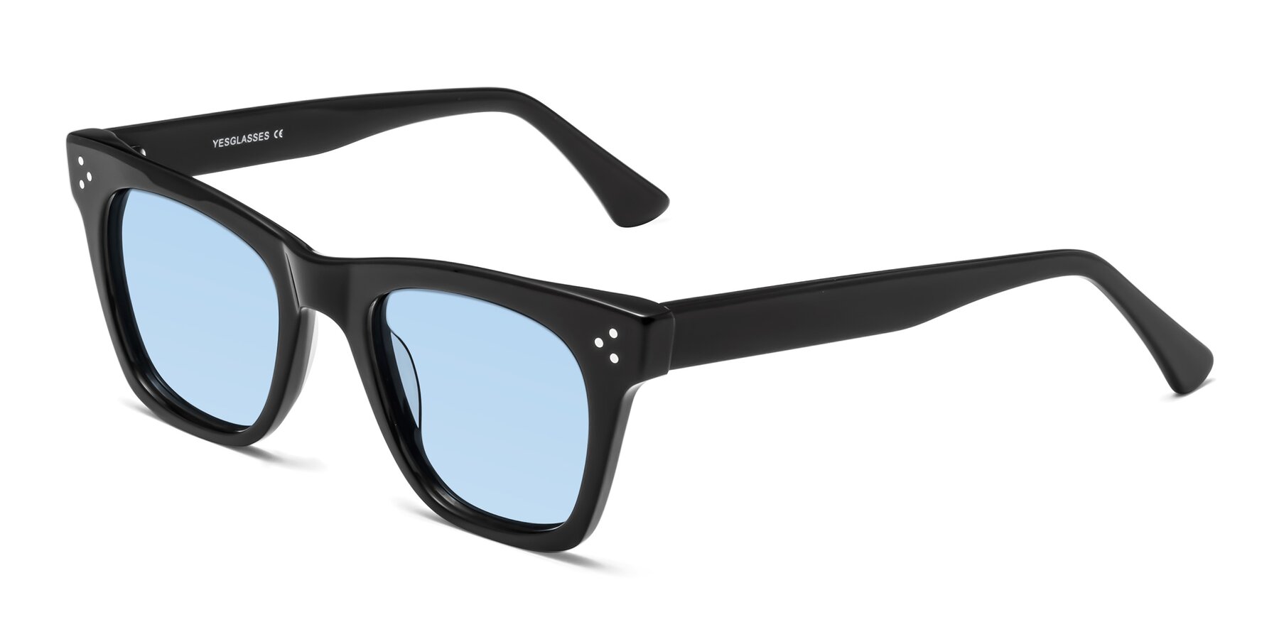 Angle of Soza in Black with Light Blue Tinted Lenses