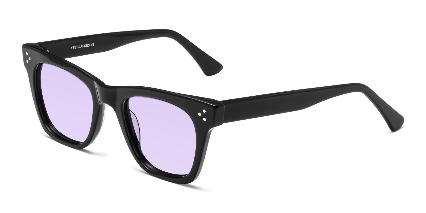 Angle of Soza in Black with Light Purple Tinted Lenses