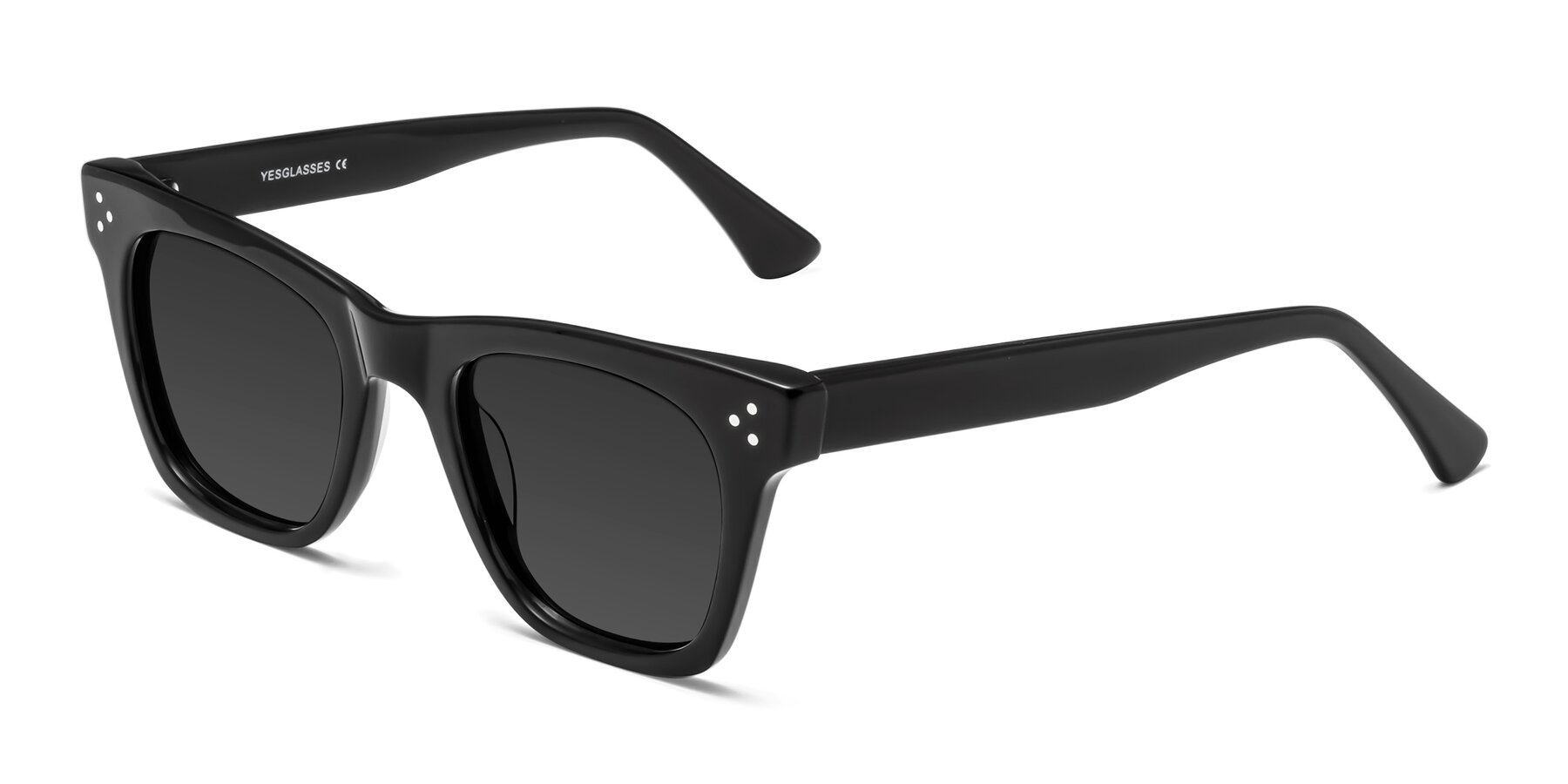 Angle of Soza in Black with Gray Tinted Lenses