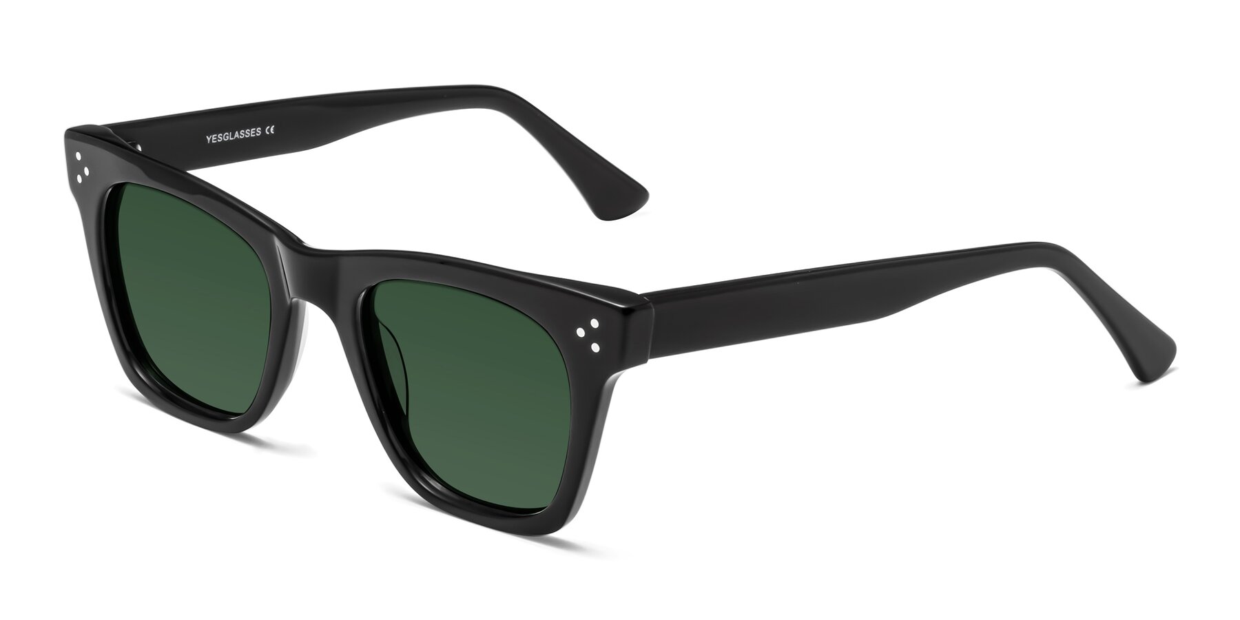 Angle of Soza in Black with Green Tinted Lenses